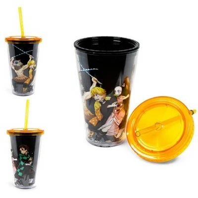 Surreal Entertainment Demon Slayer Acrylic Carnival Cup with Lid and Straw | Holds 16 Ounces 3 Surreal Entertainment Demon Slayer Acrylic Carnival Cup with Lid and Straw | Holds 16 Ounces