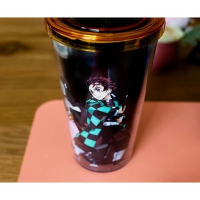 Surreal Entertainment Demon Slayer Acrylic Carnival Cup with Lid and Straw | Holds 16 Ounces 6 Surreal Entertainment Demon Slayer Acrylic Carnival Cup with Lid and Straw | Holds 16 Ounces - Image 4