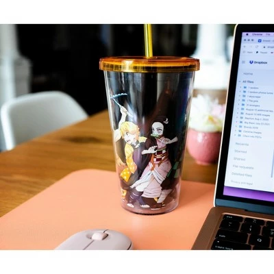 Surreal Entertainment Demon Slayer Acrylic Carnival Cup with Lid and Straw | Holds 16 Ounces 7 Surreal Entertainment Demon Slayer Acrylic Carnival Cup with Lid and Straw | Holds 16 Ounces - Image 5