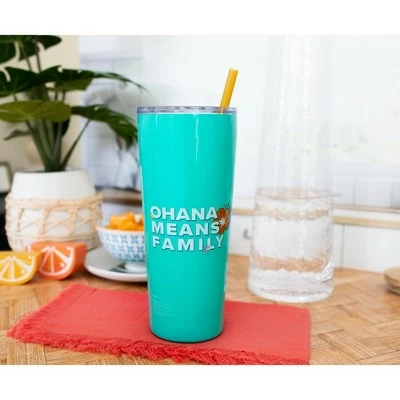 Silver Buffalo Disney Lilo & Stitch Ohana 22oz Stainless Steel Tumbler w/ Straw 7 Silver Buffalo Disney Lilo & Stitch Ohana 22oz Stainless Steel Tumbler w/ Straw - Image 5