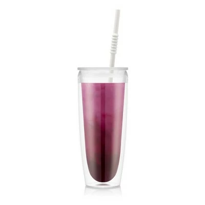 Bodum 24oz Pavina To Go Double Wall Plastic Tumbler with Lid and Straw 4 Bodum 24oz Pavina To Go Double Wall Plastic Tumbler with Lid and Straw - Image 2