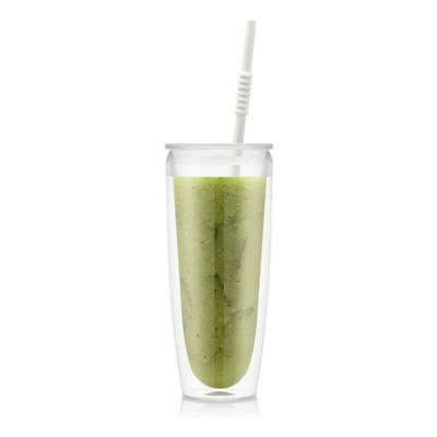 Bodum 24oz Pavina To Go Double Wall Plastic Tumbler with Lid and Straw 5 Bodum 24oz Pavina To Go Double Wall Plastic Tumbler with Lid and Straw - Image 3