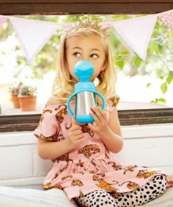 Munchkin Cool Cat Stainless Steel Straw Cup - 8oz Blue -Water Bottles Sales unnamed file 1151