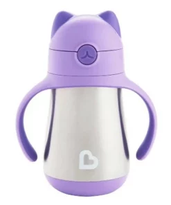 Munchkin Cool Cat Stainless Steel Straw Cup - 8oz Blue -Water Bottles Sales unnamed file 1155
