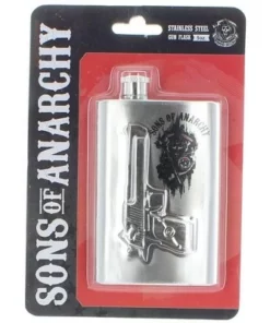 Just Funky Sons of Anarchy Gun Logo 6 oz. Flask