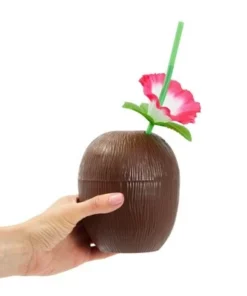 12-Pack Juvale Coconut Cups with Straws & Hawaiian Hibiscus Flower Decorate, 16oz Food Grade PVC Cup, Ideal for Tropical Luau Party Supplies -Water Bottles Sales unnamed file 1211