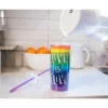 Silver Buffalo Love is Love Rainbow Carnival Cup With Glitter Lid And Straw | Holds 20 Ounces -Water Bottles Sales unnamed file 1231