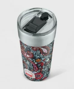 Vera Bradley + Coleman 20oz Brew Stainless Steel Vacuum Insulated Tumbler - Eden Paisley Gray -Water Bottles Sales unnamed file 1248