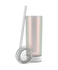 Ello Monterey 24oz Double Wall Plastic Tumbler White Iridescent