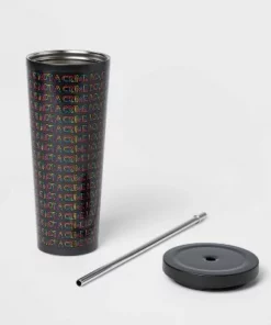 24oz Tumbler with Straw Love is Not a Crime Multicolor - Pride