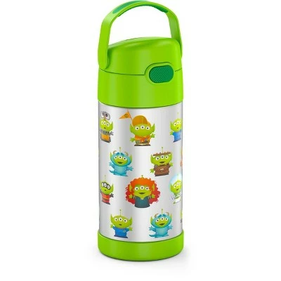 Thermos 12oz FUNtainer Water Bottle with Bail Handle - Green Pixar 4 Thermos 12oz FUNtainer Water Bottle with Bail Handle - Green Pixar - Image 2