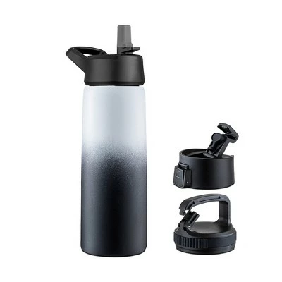 OSTO Stainless Steel Sports Water Bottle; 26 Oz. Triple Insulated Water Bottle Hot ‘n Cold Including 3 Leakproof Lids 6 OSTO Stainless Steel Sports Water Bottle; 26 Oz. Triple Insulated Water Bottle Hot ‘n Cold Including 3 Leakproof Lids - Image 4