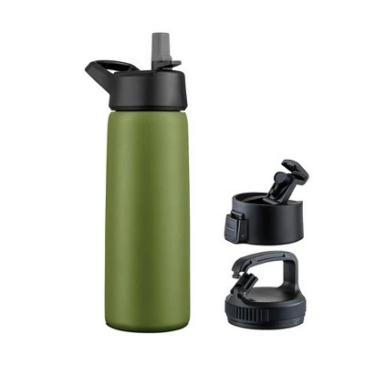 OSTO Stainless Steel Sports Water Bottle; 26 Oz. Triple Insulated Water Bottle Hot ‘n Cold Including 3 Leakproof Lids 9 OSTO Stainless Steel Sports Water Bottle; 26 Oz. Triple Insulated Water Bottle Hot ‘n Cold Including 3 Leakproof Lids - Image 7
