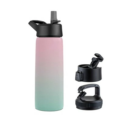OSTO Stainless Steel Sports Water Bottle; 26 Oz. Triple Insulated Water Bottle Hot ‘n Cold Including 3 Leakproof Lids 14 OSTO Stainless Steel Sports Water Bottle; 26 Oz. Triple Insulated Water Bottle Hot ‘n Cold Including 3 Leakproof Lids - Image 12