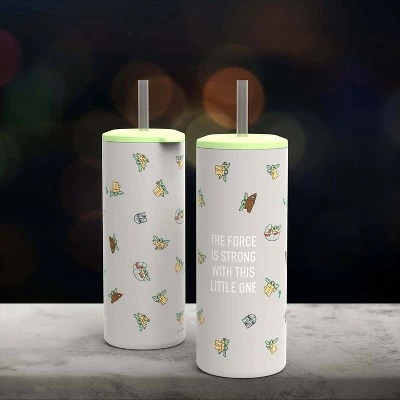 The Mandalorian 16oz Stainless Steel Double Wall Straw Tumbler - Zak Designs 4 The Mandalorian 16oz Stainless Steel Double Wall Straw Tumbler - Zak Designs - Image 2