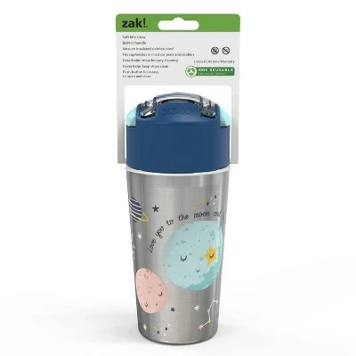 Zak Designs Double Wall Stainless Steel Straw Bottle - Moon Bear - 12oz 6 Zak Designs Double Wall Stainless Steel Straw Bottle - Moon Bear - 12oz - Image 4