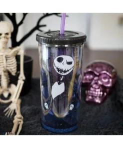 The Nightmare Before Christmas Silver Buffalo Nightmare Before Christmas Jack Skellington Carnival Cup With Straw | 20 Ounces -Water Bottles Sales unnamed file 1424