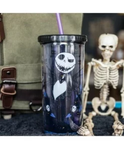 The Nightmare Before Christmas Silver Buffalo Nightmare Before Christmas Jack Skellington Carnival Cup With Straw | 20 Ounces -Water Bottles Sales unnamed file 1425