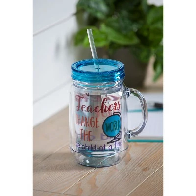 Evergreen Big Heart, Double Wall Mason Jar w/straw, 20 oz. 3 Evergreen Big Heart, Double Wall Mason Jar w/straw, 20 oz.