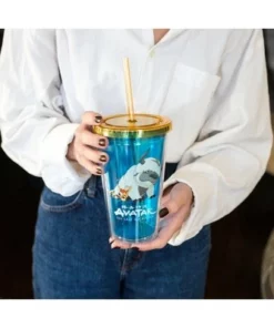 Surreal Entertainment Avatar: The Last Airbender Aang and Appa Carnival Cup With Straw | 16 Ounces -Water Bottles Sales unnamed file 1471