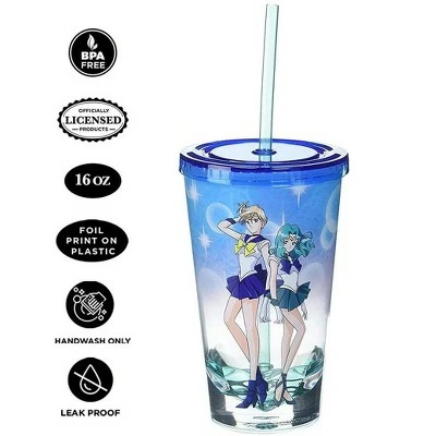 Just Funky Sailor Moon Uranus & Neptune Acrylic Diamond Bottom 16oz Carnival Cup 4 Just Funky Sailor Moon Uranus & Neptune Acrylic Diamond Bottom 16oz Carnival Cup - Image 2
