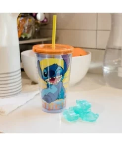 Silver Buffalo Disney Lilo & Stitch Carnival Cup With Ice Cubes | Holds 16 Ounces -Water Bottles Sales unnamed file 1496