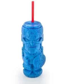 Beeline Creative Geeki Tikis Marvel Captain America Tumbler | Tiki Style Cup | Holds 19 Ounces