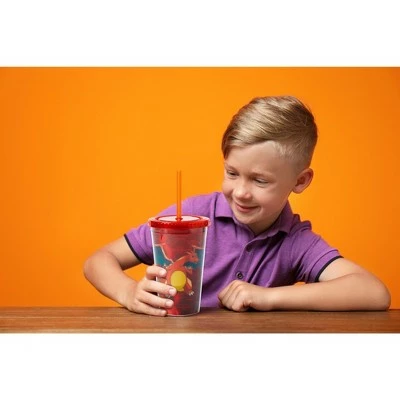 Pokemon Just Funky Pokémon Charizard Lenticular Plastic Tumbler Cup Lid & Straw | Holds 16 Ounces 7 Pokemon Just Funky Pokémon Charizard Lenticular Plastic Tumbler Cup Lid & Straw | Holds 16 Ounces - Image 5