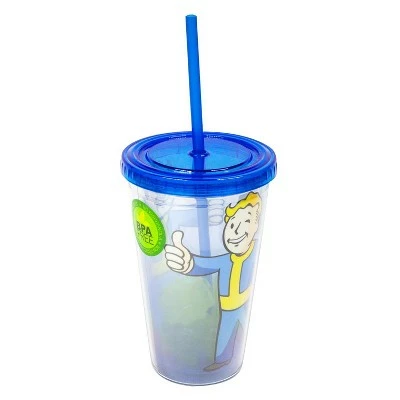 Just Funky Fallout Vault Boy 16oz Carnival Cup w/ Ice Cubes 3 Just Funky Fallout Vault Boy 16oz Carnival Cup w/ Ice Cubes