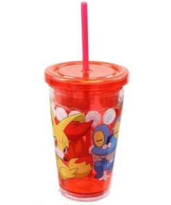Just Funky Pokemon Group 18oz Carnival Cup w/ Floating Confetti Pokeballs