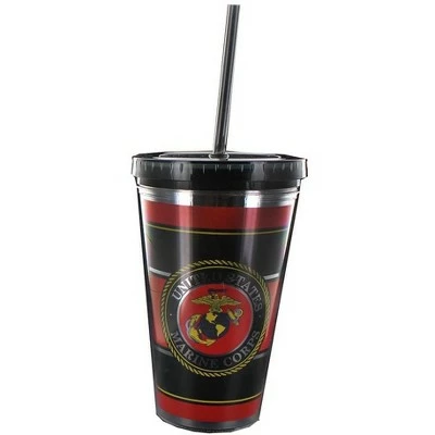 Toynk Nerd Block U.S. Marine Corps "Semper Fidelis" 16oz Carnival Cup w/ Straw 3 Toynk Nerd Block U.S. Marine Corps "Semper Fidelis" 16oz Carnival Cup w/ Straw
