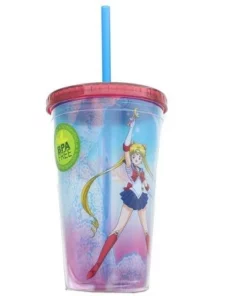 Just Funky Sailor Moon Lace 16oz Carnival Cup w/ Lid & Straw