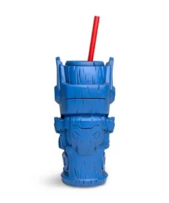 Beeline Creative Geeki Tikis Transformers Optimus Prime Plastic Tumbler with Straw | 26 Ounces