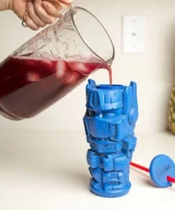 Beeline Creative Geeki Tikis Transformers Optimus Prime Plastic Tumbler with Straw | 26 Ounces -Water Bottles Sales unnamed file 1559