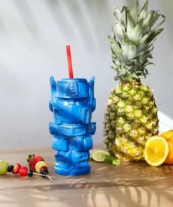 Beeline Creative Geeki Tikis Transformers Optimus Prime Plastic Tumbler with Straw | 26 Ounces -Water Bottles Sales unnamed file 1560