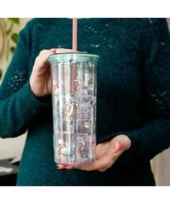 Silver Buffalo Disney Winnie the Pooh Character Toss Acrylic Carnival Cup with Lid and Straw -Water Bottles Sales unnamed file 1596