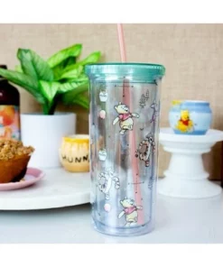 Silver Buffalo Disney Winnie the Pooh Character Toss Acrylic Carnival Cup with Lid and Straw -Water Bottles Sales unnamed file 1599