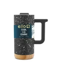 Ello 16oz Ceramic Aspen Travel Mug Black