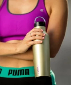 Corkcicle Luxe 20 Ounce Sport Canteen Triple Insulated Stainless Steel Water Bottle with Straw Cap and Folding Metal Handle, Gunmetal -Water Bottles Sales unnamed file 20