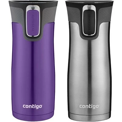 Contigo 16 oz. West Loop 2.0 Insulated Stainless Steel Travel Mug - 2-Pack 5 Contigo 16 oz. West Loop 2.0 Insulated Stainless Steel Travel Mug - 2-Pack - Image 3