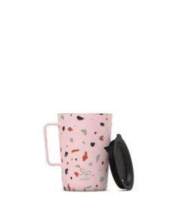 S'ip by S'well 15oz Stainless Steel Takeaway Mug Pink Terazzo