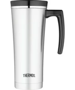 Thermos 16 oz Sipp Insulated Stainless Steel Travel Mug w/ Handle - Silver/Black