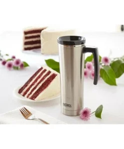 Thermos 16 oz Sipp Insulated Stainless Steel Travel Mug w/ Handle - Silver/Black -Water Bottles Sales unnamed file 2156