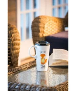 Evergreen Ceramic Travel Mug 17oz. Fox Sake -Water Bottles Sales unnamed file 2199