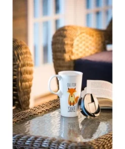 Evergreen Ceramic Travel Mug 17oz. Fox Sake -Water Bottles Sales unnamed file 2200
