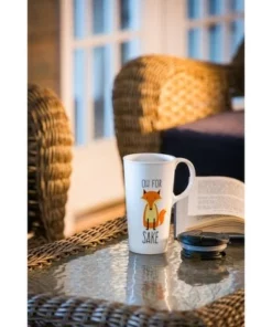 Evergreen Ceramic Travel Mug 17oz. Fox Sake -Water Bottles Sales unnamed file 2201