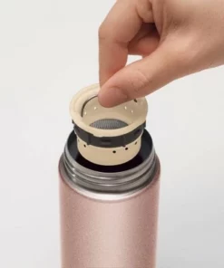 Zojirushi Stainless Steel 16oz. Travel Mug with Tea Leaf Filter SM-JTE46 - Pink Champagne -Water Bottles Sales unnamed file 2229