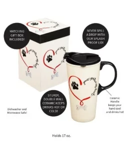 Evergreen Paw Prints Dog Ceramic Travel Coffee Mug, 17 ounces 9 Evergreen Paw Prints Dog Ceramic Travel Coffee Mug, 17 ounces -Water Bottles Sales unnamed file 2236
