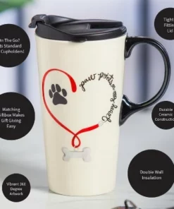 Evergreen Paw Prints Dog Ceramic Travel Coffee Mug, 17 ounces 10 Evergreen Paw Prints Dog Ceramic Travel Coffee Mug, 17 ounces -Water Bottles Sales unnamed file 2237