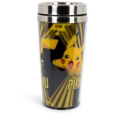 Just Funky Pokemon Lenticular Pikachu 16oz Travel Coffee Mug Tumbler w/ Non-Spill Metal Lid 3 Just Funky Pokemon Lenticular Pikachu 16oz Travel Coffee Mug Tumbler w/ Non-Spill Metal Lid